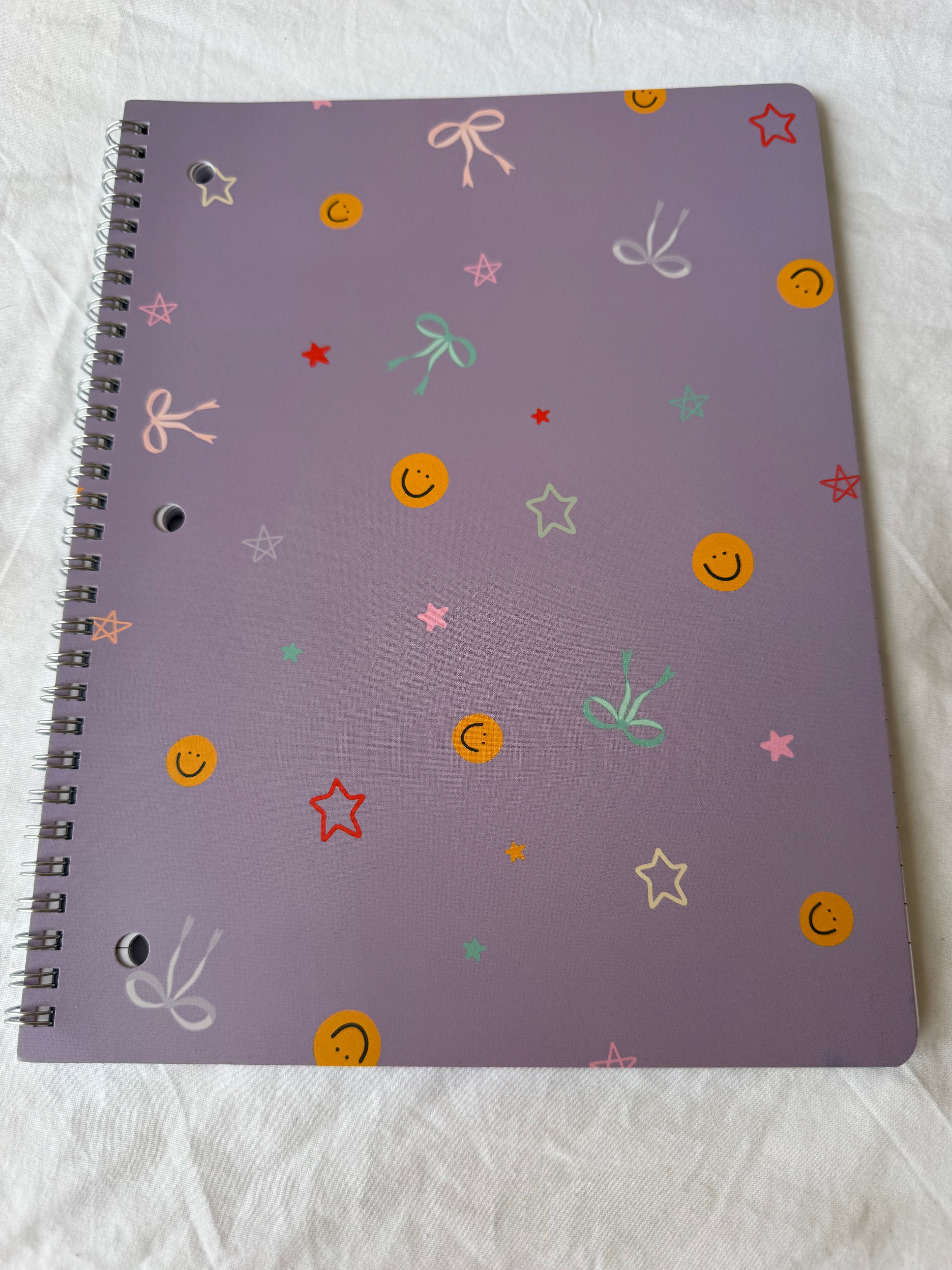 Smiley Faces & Coquette Bows Notebook