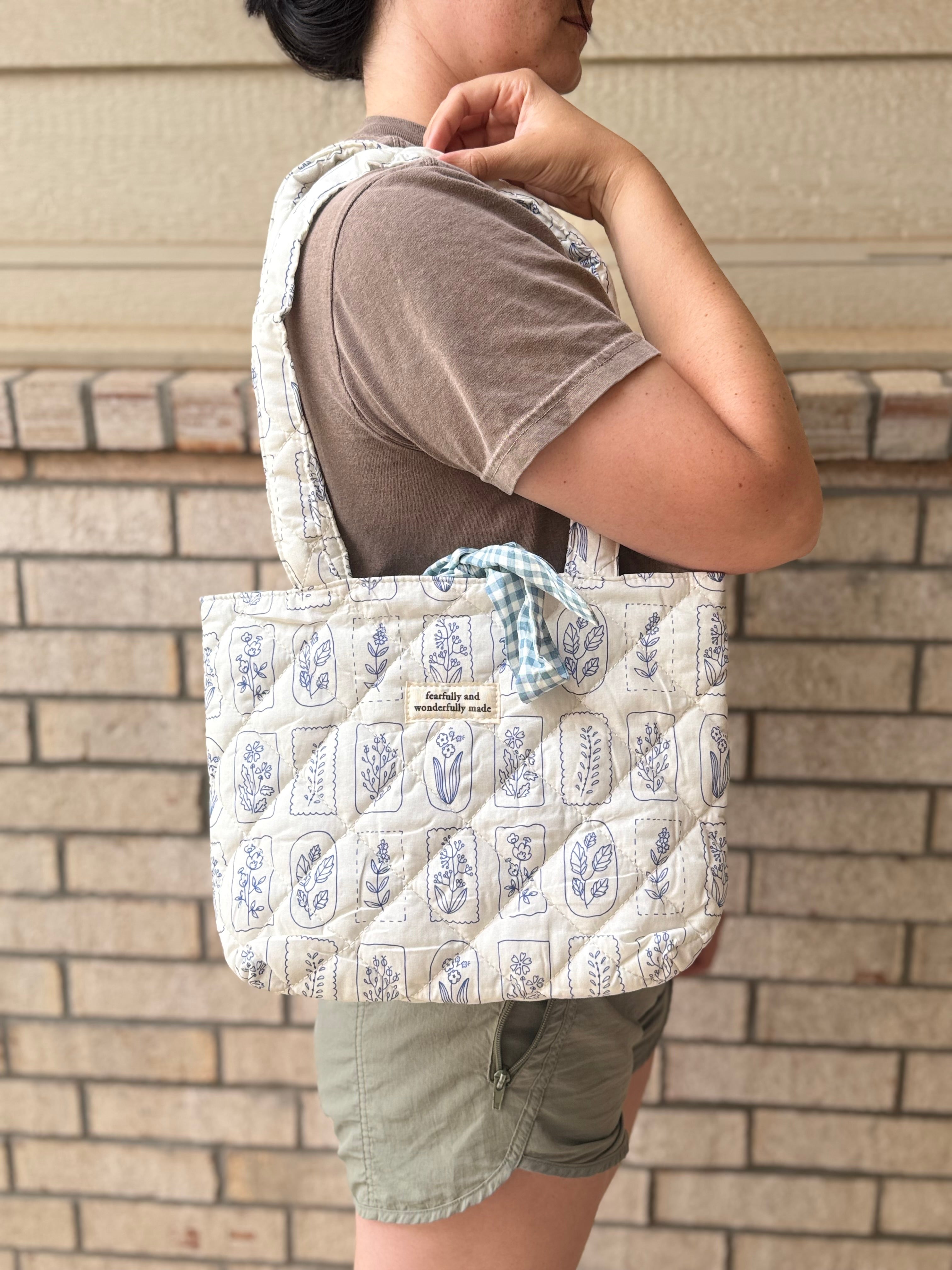 Fearfully And Wonderfully Made Quilted Tote Bag
