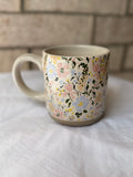 Floral Stoneware Coffee Mug