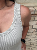 Washed Ribbed Seamless Sports Romper