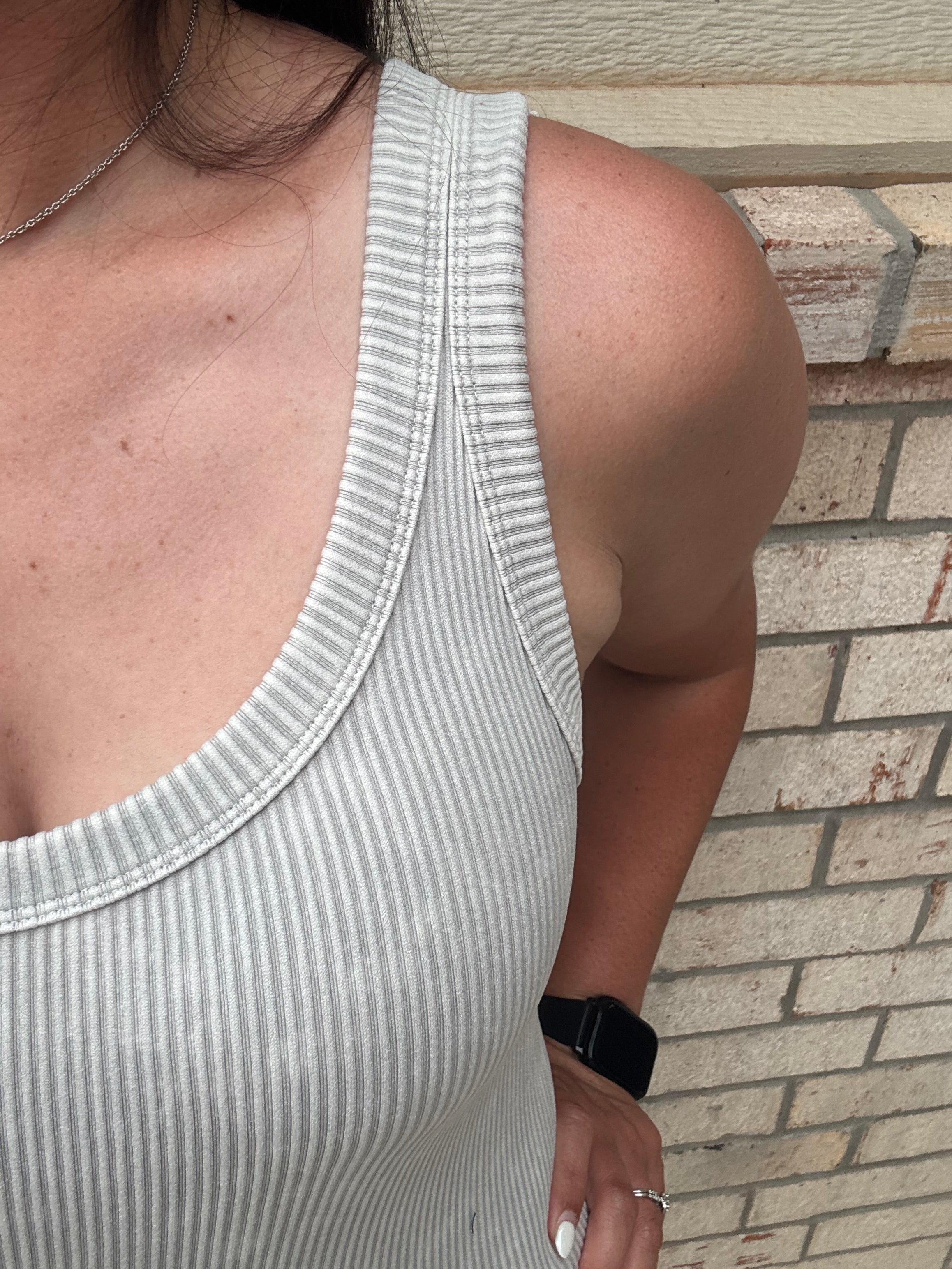Washed Ribbed Seamless Sports Romper