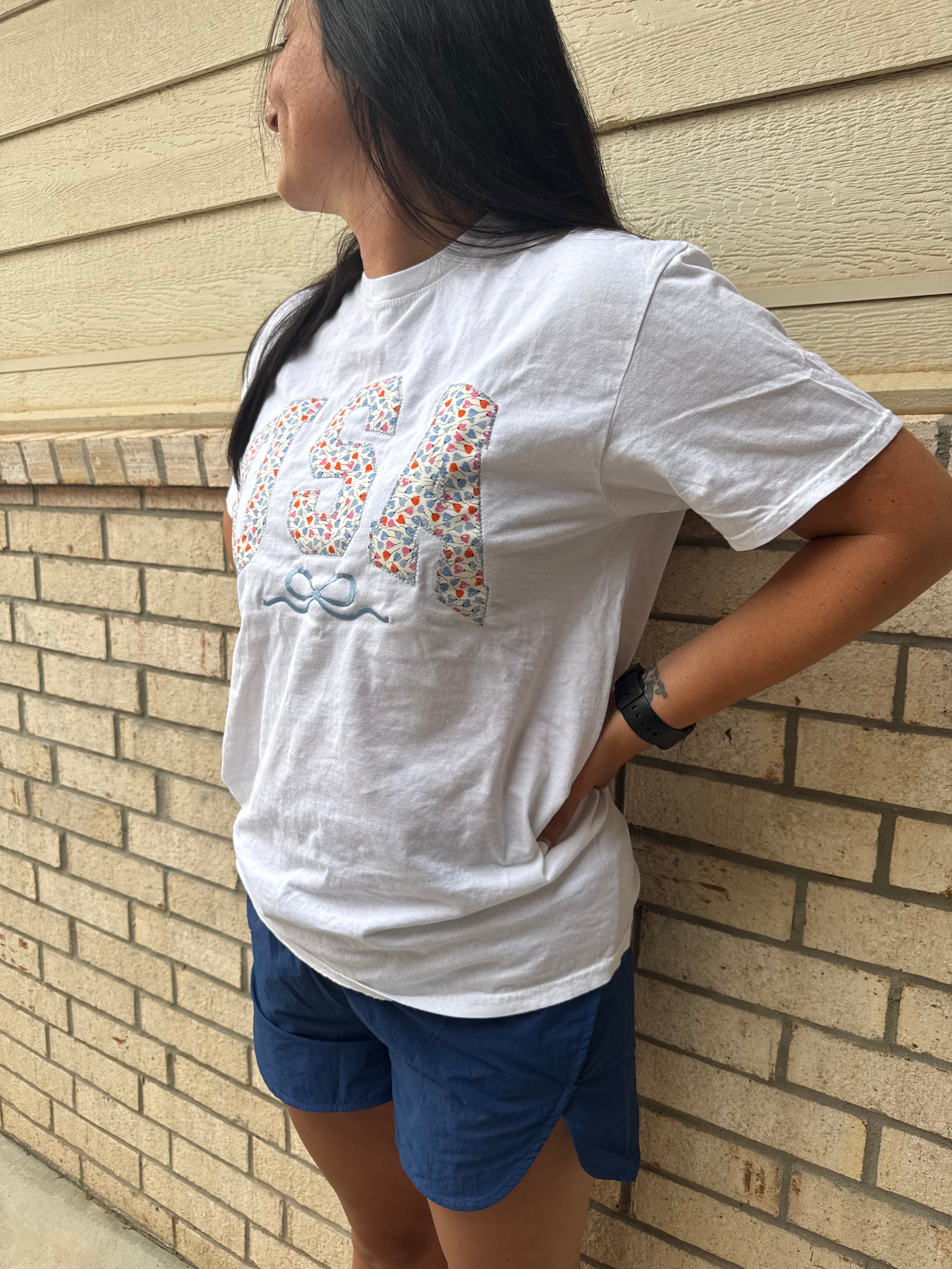 USA Quilted Graphic Tee