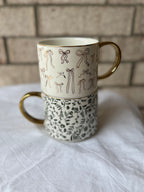 White & Gold Bows Coffee Mug