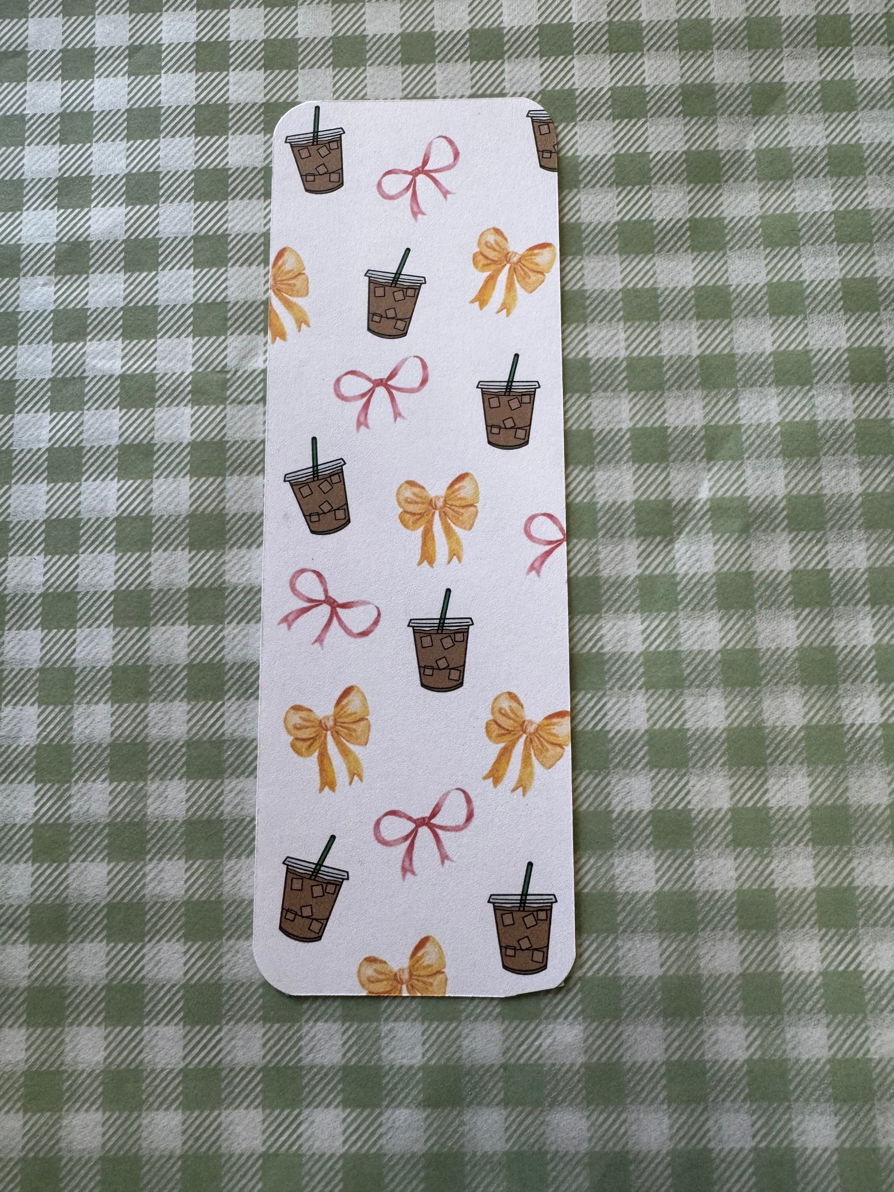 Iced Coffee & Coquette Bows Bookmarks
