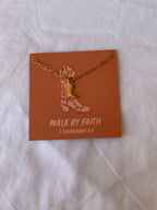 Walk By Faith Charm Necklace